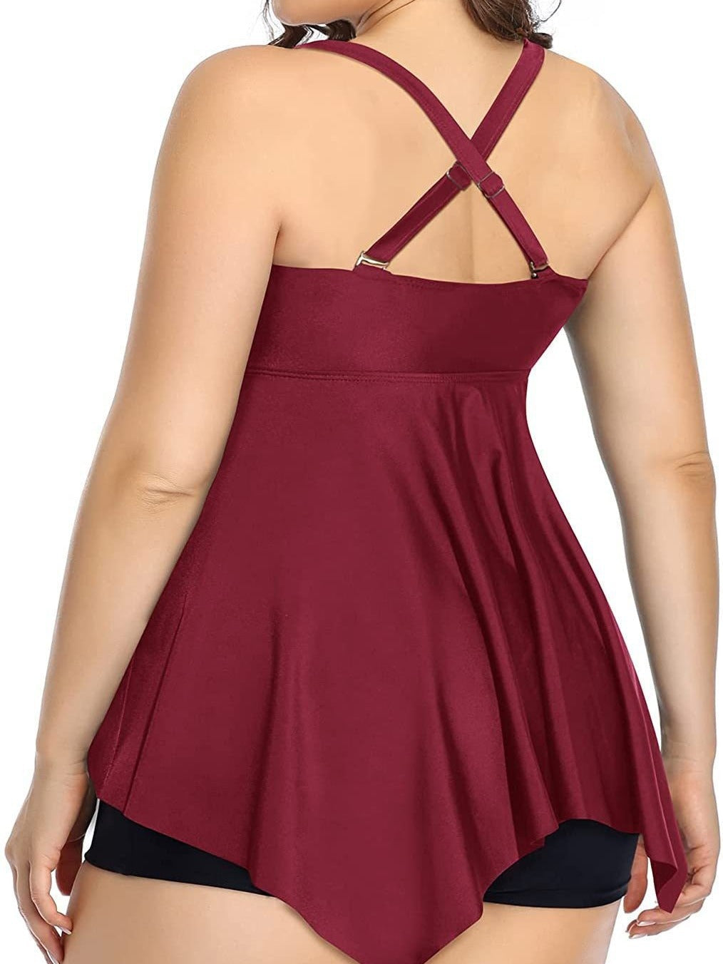 Traje de baño de dos piezas con pantalones cortos